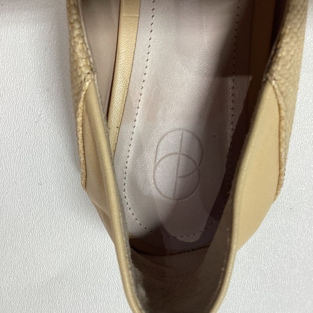 Porte & Paire Beige Raffia Leather Trim Collapsible Loafers Women's Size EU 37 - Picture 14 of 14
